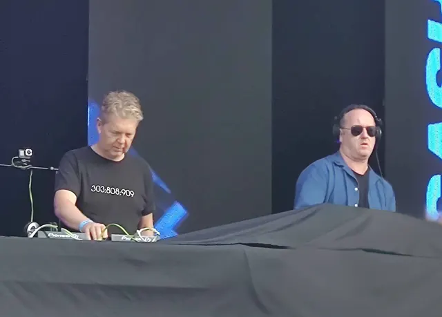 Sasha and John Digweed performing together in Bristol in 2025